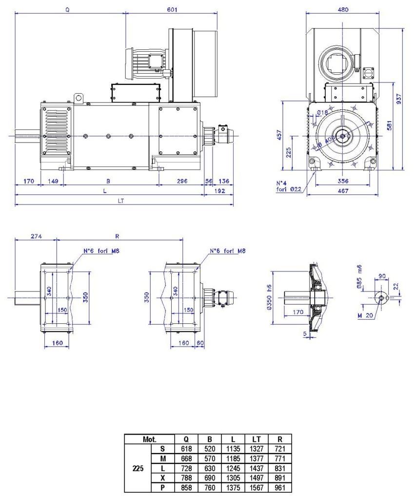 Электродвигатель постоянного тока Stipaf L1B 225, Stipaf L3B 225