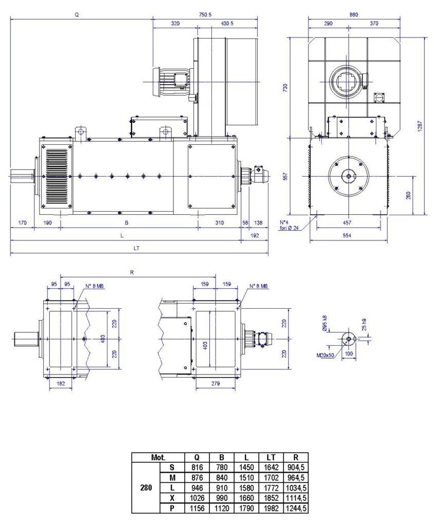 Электродвигатель постоянного тока Stipaf L1B 280, Stipaf L3B 280